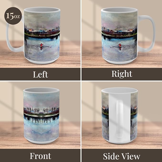 Rowers Mug - 15oz Ceramic Coffee Cup - Personalized Rowing-Themed Gift, Lead & BPA Free, Ideal Rowing Gift for Coaches, Teams & Enthusiasts