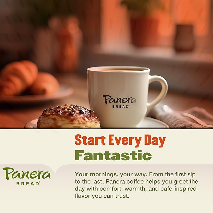 Panera Bread Cinnamon Roll Coffee Cups - Medium Roast Single Serve Pods, 100% Arabica, No Artificial Flavors, Bakery-Cafe Inspired, Keurig Compatible, 10 Single Serve Pods (1 Pack of 10)