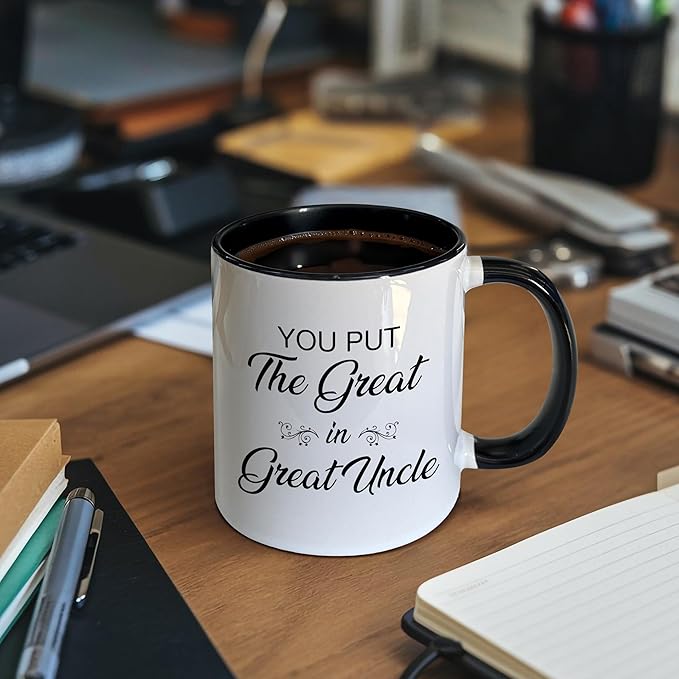 Great Uncle Coffee Mugs, Great Uncle Tea Cup Gifts for Father's Day Birthday, Funny Ceramic Coffee Tea Mug 11oz