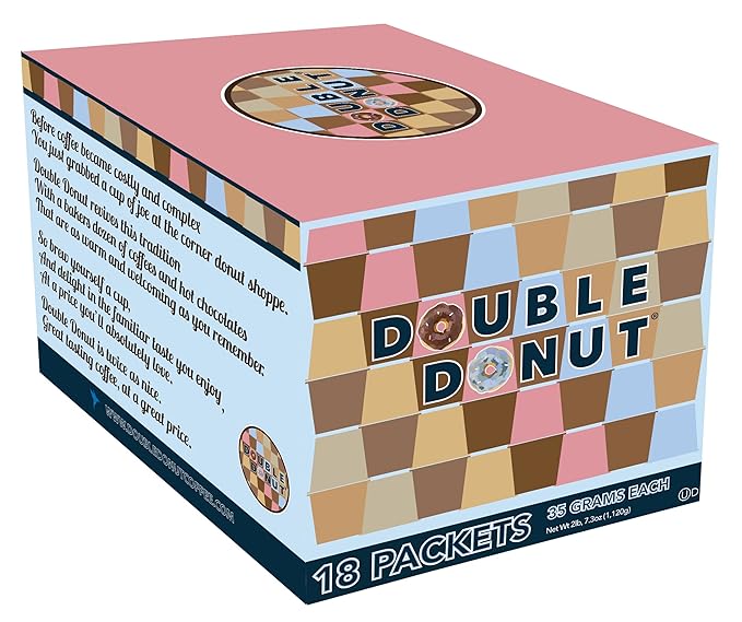 Double Donut Hot Chocolate, Classic Hot Chocolate, Hot Chocolate Packets, Hot Cocoa Mix, 18 Count