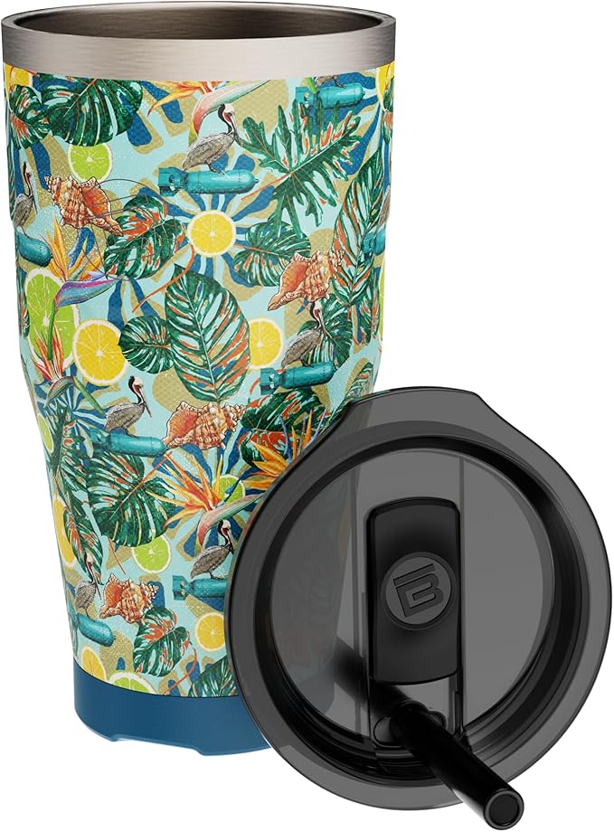 BOTE MagnePod Drinkware MagneTumbler Includes Lid with Straw Drink Tumbler Magnetically attaches to Compatible SUPs Kayaks Floats Hangouts 32 oz Multiple Colors