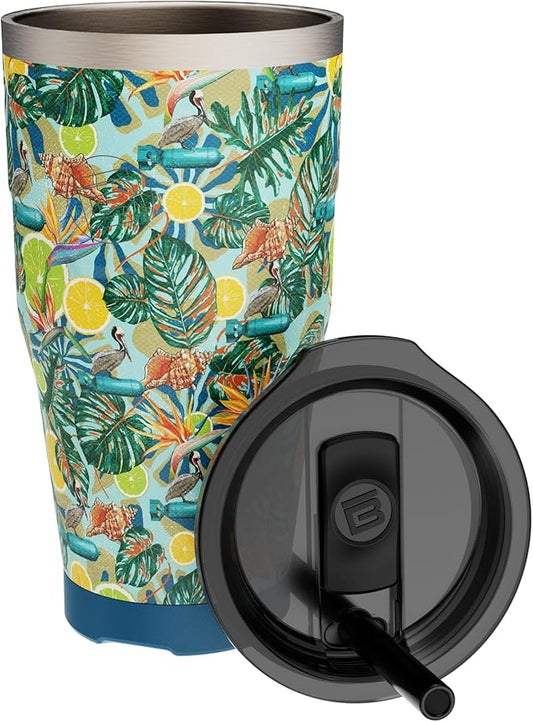 BOTE MagnePod Drinkware MagneTumbler Includes Lid with Straw Drink Tumbler Magnetically attaches to Compatible SUPs Kayaks Floats Hangouts 32 oz Multiple Colors