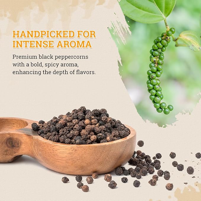 52USA Himalayan White Salt (Coarse Grain) 39 oz + Whole Black Peppercorns 18 oz, Salt and Pepper Grinder, Black Peppercorn Refil, Sea Salt for Grinder Refill