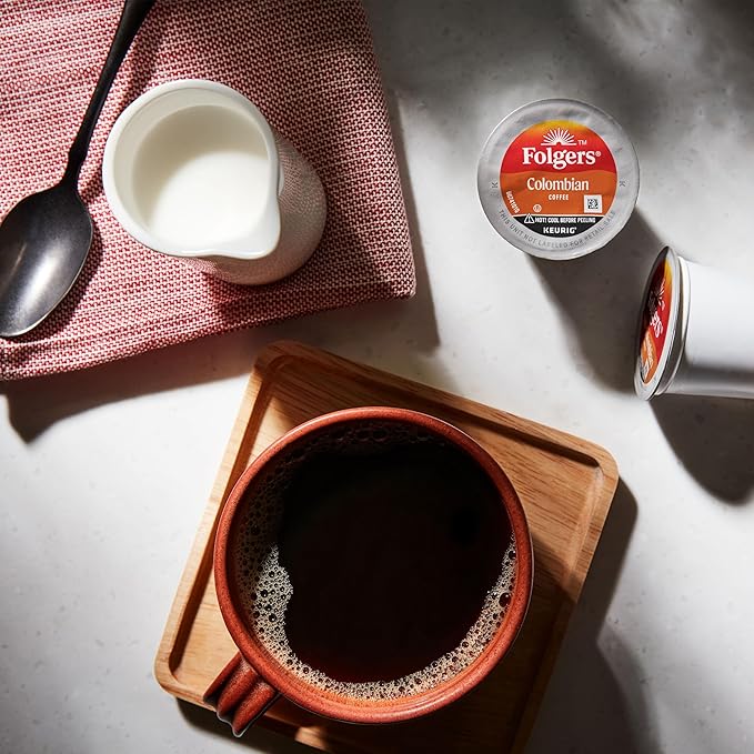 Folgers Colombian Medium Roast Coffee, 72 Keurig K-Cup Pods (Pack of 2)