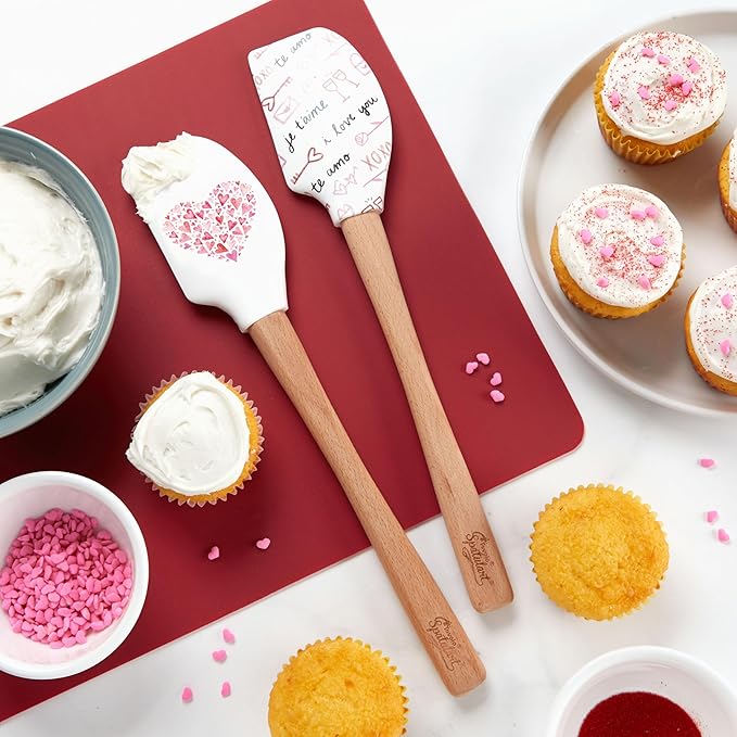 Tovolo Love Script Spatula, Kitchen Utensil for Food and Meal Prep, Baking, Mixing, Turning, and More