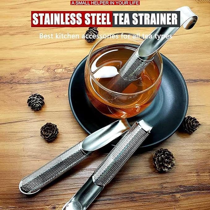 3PCS Stainless Steel Tea Diffuser & Strainers, Long-handle Filters for Loose Leaf Tea, Coffee, Spices