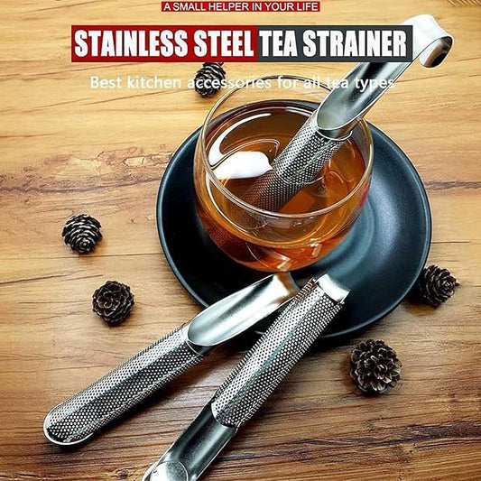 3PCS Stainless Steel Tea Diffuser & Strainers, Long-handle Filters for Loose Leaf Tea, Coffee, Spices