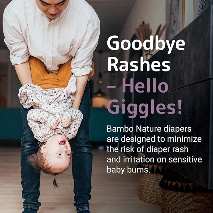 Bambo Nature Hypoallergenic Dream Baby Diapers, Premium Eco-Labeled Sustainable Diapers, Enhanced Leakage Protection, Totally Chlorine-free, Skin Friendly, and Super Absorbent - Size 4 (81 Count)