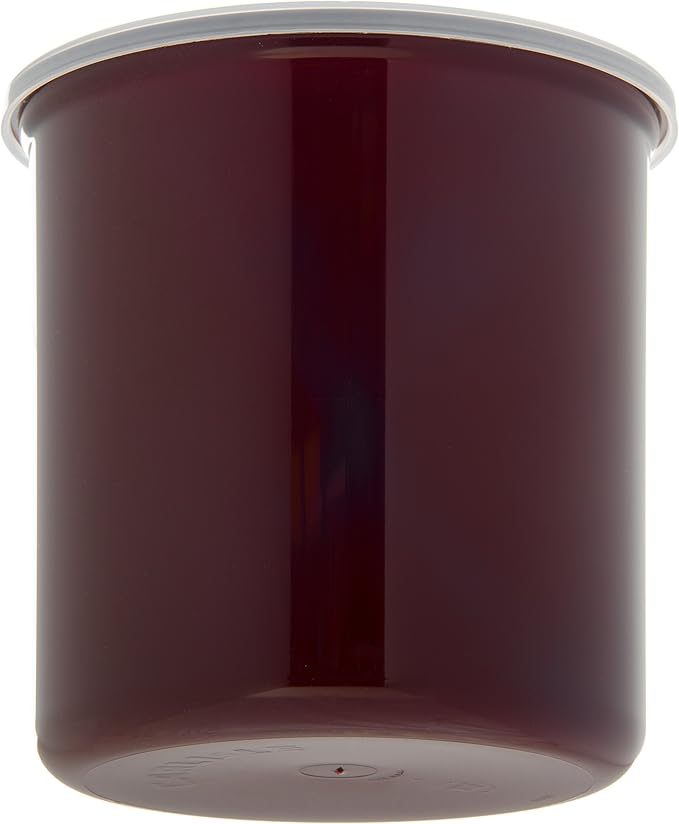 Carlisle FoodService Products Classic Round Storage Container Crock with Lid for Kitchen, Restaurants, Home, Plastic, 2.7 Quarts, Brown, (Pack of 6)