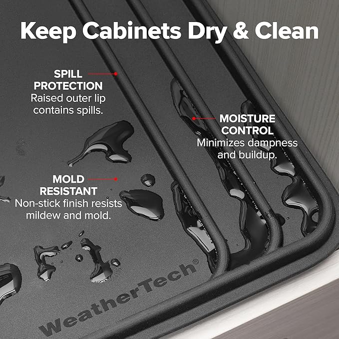 WeatherTech SinkMat – Waterproof Under Sink Liner Mat for Kitchen Bathroom – 46” x 22” Inches - Durable, Flexible Tray – Home undersink Organizer Must Haves, Tan