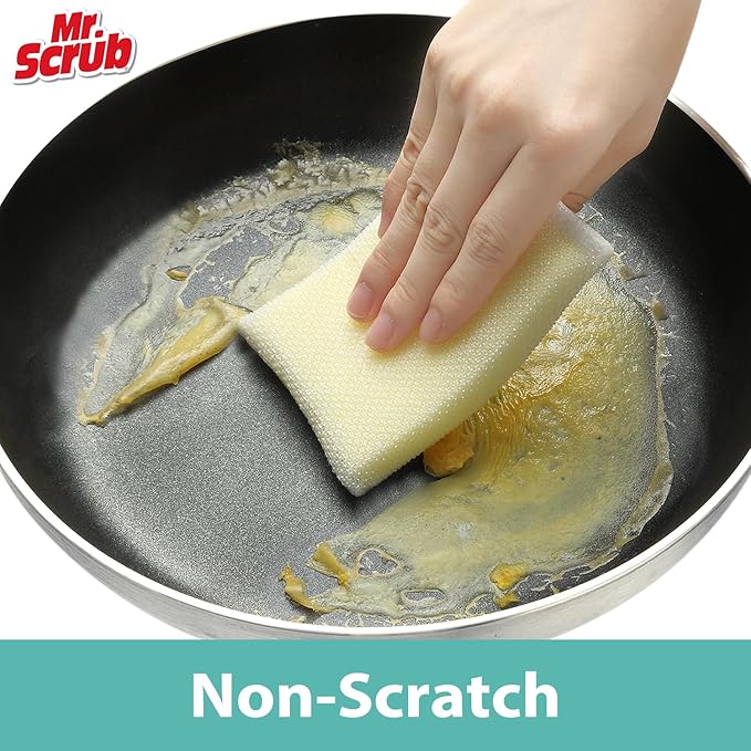 Sponges Kitchen Scrub Dish Sponge Scouring Pad, 48 Pads Cleaning Brush Dishwasher Soap Supplies, Dishwashing Dinnerware Towels Sink Pan Pot Cloth Rags Holder Bathroom Bathtub