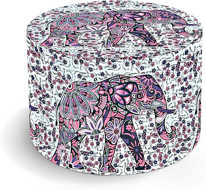2.5 Inch Boho Grinder - Large Spice Grinder（Colorful Elephants Pattern）