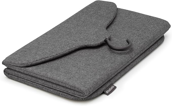 Brabantia - Foldable Steam Board - for High Pressure Clothes Steaming - Solid Heat Resistant Surface - Versatile Hanging Hook - Easier Steaming with Handheld Steamers - 36 x 16 inches - Pepper Black