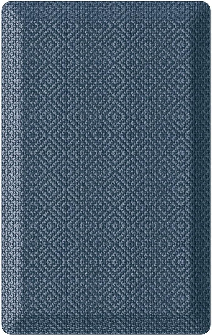 Ophanie Kitchen Mats for Floor, 3/4 inch Thick, 17x24 Anti Fatigue Cushioned Mat, Kitchen Rugs, Waterproof, Comfort Ergonomic Standing Mat for Office, Home, Sink, Blue Non-Slip Ridged Bottom