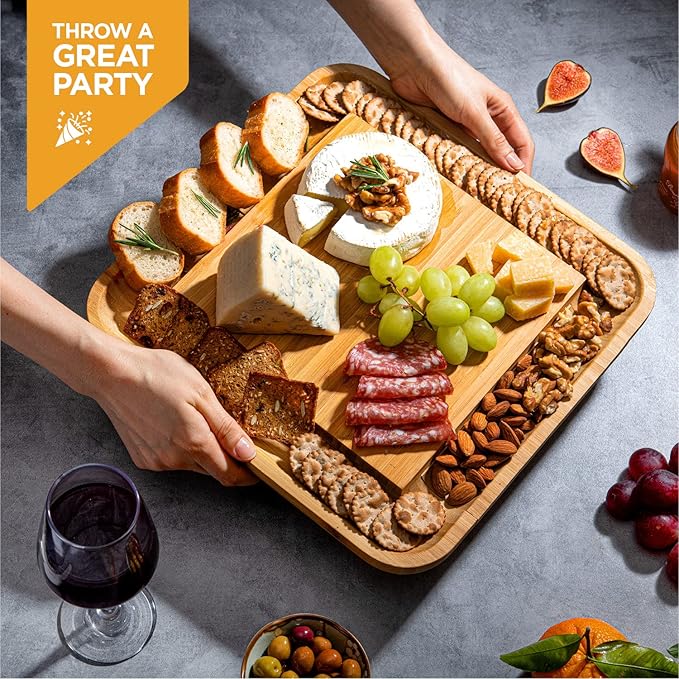 Personalized Charcuterie Board - Custom Engraved Bamboo Cheese Board Set for Couples, House Warming Gifts New Home, Wedding, Bridal Shower, Birthday Gifts for Women, Anniversary, Chrismas