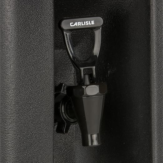 Carlisle FoodService Products 5-Gallon Insulated Beverage Dispenser, Cateraide, Food-Grade with Handles, Rugged PE Shell with PU Insulation for Coffee, Tea and Hot or Cold Drinks, Black - Made in USA