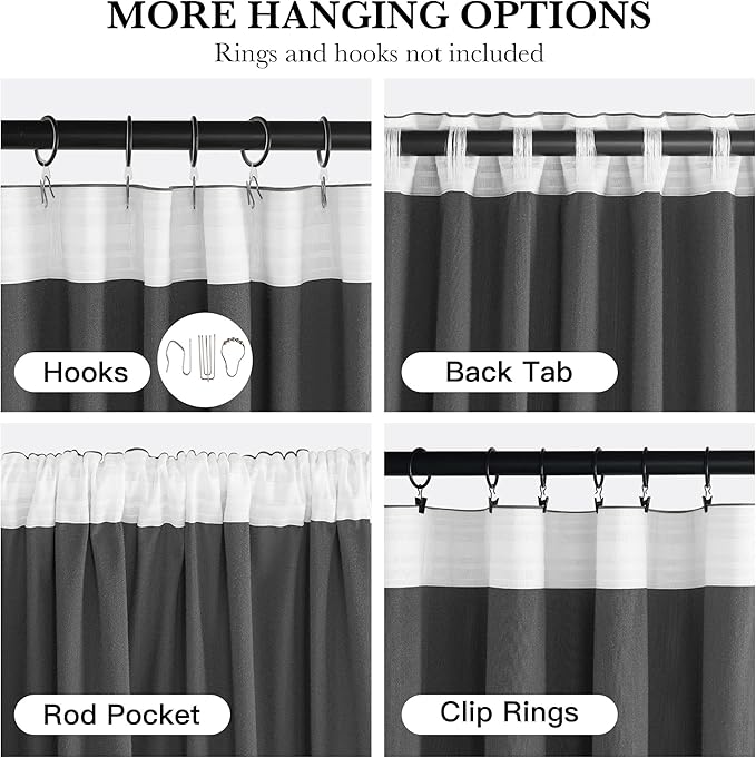 NICETOWN Grey Luxury Velvet Winter Curtain Panels, Thermal Insulated Home Decoration Window Treatment for Living Room/Bedroom/Home Theater (2 Panel Per Pack)