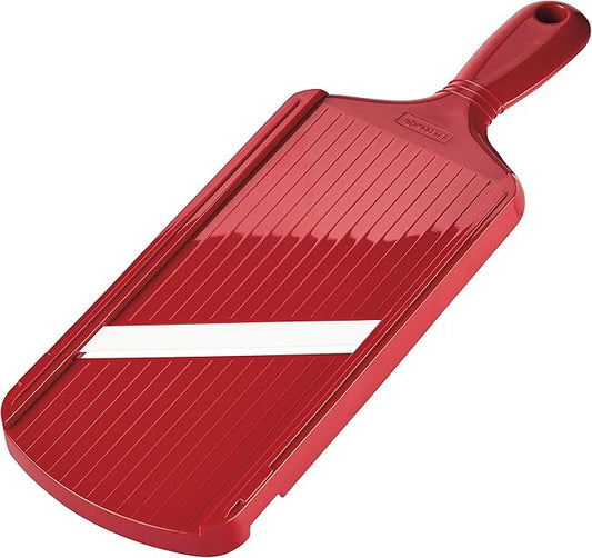 Kyocera Advanced Ceramic Double-edged Mandolin Slicer With Guard, Red