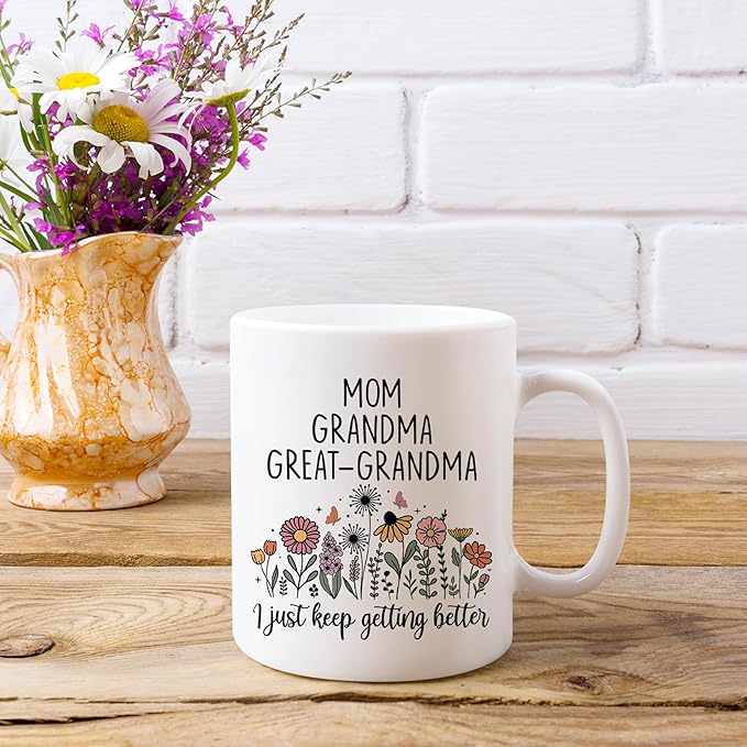 Christmas Gifts For Great Grandma, Promoted To Great Grandmax Mug, Great Grandmothers Pregnancy Announcement, Mothers Day Present For Great Grandmas, Great Grandmother Gifts