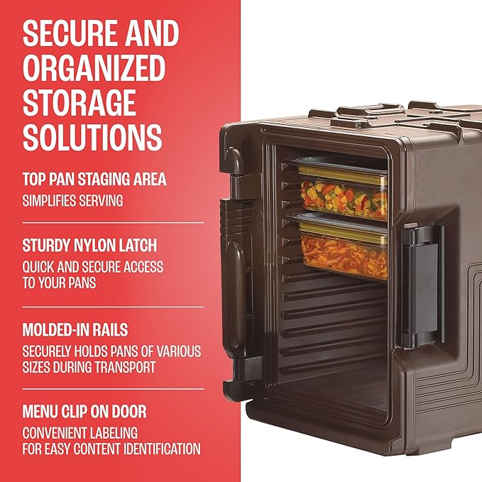 Cambro Insulated Food Pan Carrier - Hotbox for Catering & Transport - UPCS400 Series (Brown)