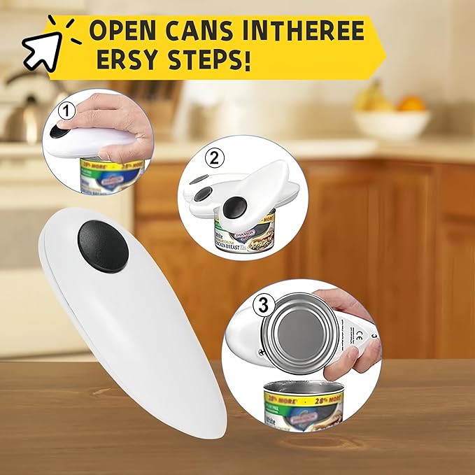 Cooks Professional Electric Can Opener,Automatic Can Openers for Seniors, Arthritic Patients A Great Kitchen Gadget,Hands Free Operation Can Openers,One Touch Design (Black)