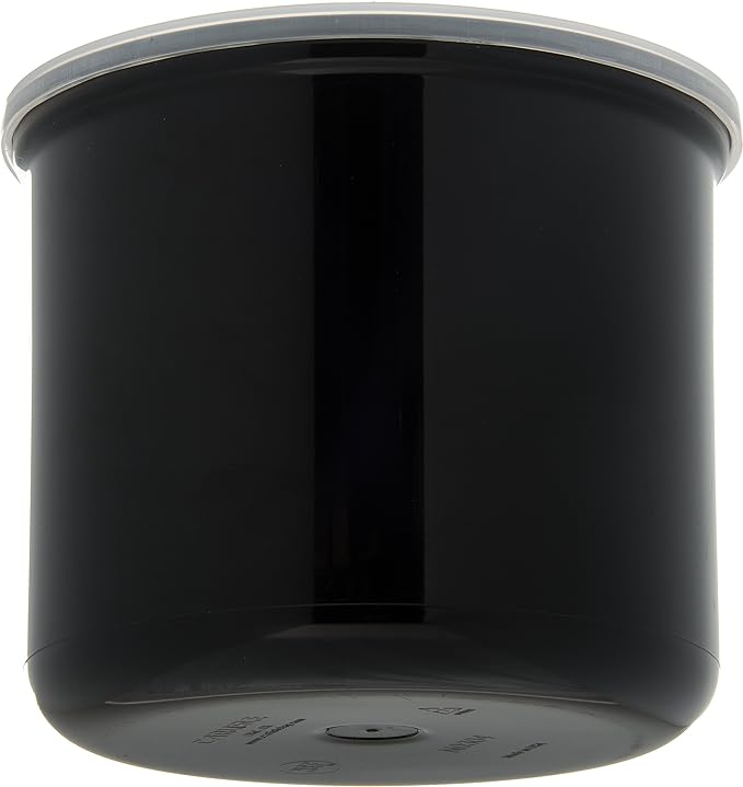 Carlisle FoodService Products Classic Round Storage Container Crock with Lid for Kitchen, Restaurants, Home, Plastic, 4 Quarts, Black, (Pack of 6)