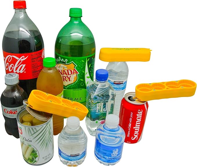 COMBO – 1 mO MINI for small plastic caps & 1 mO PLUS for larger plastic caps See Pictures for Better Understanding – Soda Opener - Water Opener | Twist-off | Good for 16 sizes | Help Aids