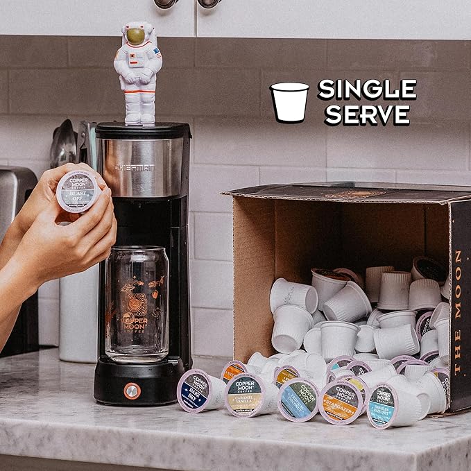 Copper Moon Single Serve Coffee Pods For Keurig K-Cup Brewers, Light/Medium Roast, Flavored Variety Pack, 12 Count (Pack of 4)