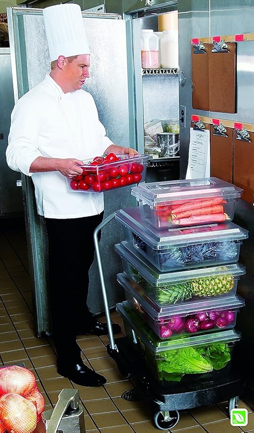 Rubbermaid Commercial Products Food Storage Box/Tote, 5 Gallon, Clear, for Restaurant/Kitchen/Cafeteria