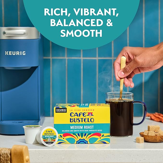 Café Bustelo Medium Roast Coffee, 10 Ct. K-Cup pods (Pack of 6)