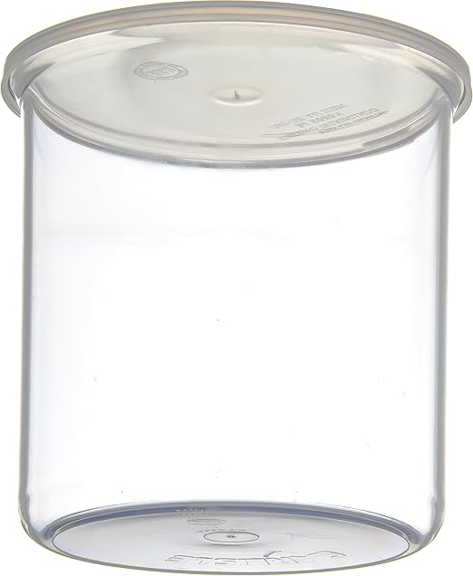 Carlisle FoodService Products Classic Round Storage Container Crock with Lid for Kitchen, Restaurants, Home, Plastic, 2.7 Quarts, Clear