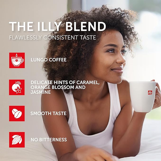 illy Aluminum Espresso Pods - Compatible with Nespresso Machines - Classico Lungo Roast Coffee - Mild & Balanced - Notes Of Caramel, Orange Blossom & Jasmine - 10 Count (Pack of 20)