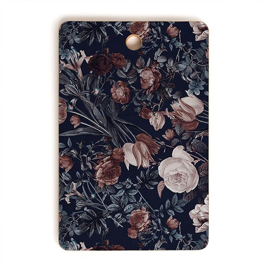 Society6 Bamboo Cutting Board- Kitchen Decor by Burcu Korkmazyurek - Unique Cutting Boards for Kitchen, 16" x 10.5" x 0.5", Night Forest XXV