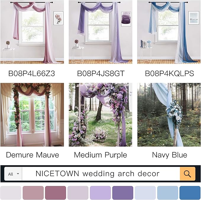 NICETOWN Blackout Pole Pocket Kitchen Tier Curtains - Tailored Scalloped Valances/Swags for Living Room/Thanksgiving (Cappuccino, 2 Panels, 36" W X 63" L Each Panel)