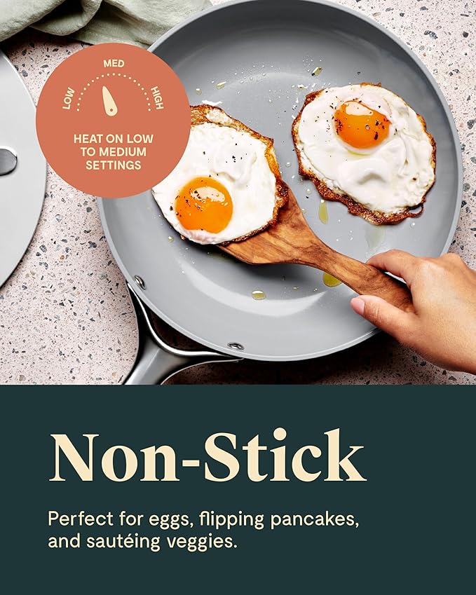 Caraway Nonstick Ceramic Mini Fry Pan (1.05 qt, 8") - Non Toxic, PTFE & PFOA Free - Oven Safe & Compatible with All Stovetops (Gas, Electric & Induction) - Perracotta
