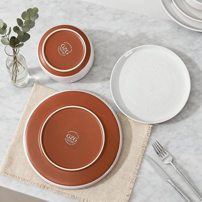 GZG 6 Inch Ceramic Cereal Bowls Set of 4, 28oz Large Soup Salad Pasta Bowls, Porcelain Oatmeal Bowl for Kitchen, Microwave & Dishwasher Safe