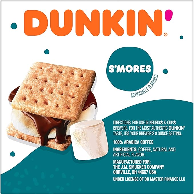 Dunkin’ S’mores Flavored Coffee, 10 Keurig K-Cup Pods