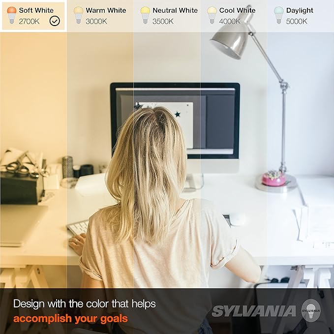Sylvania LED A19 Light Bulb, 60W = 8.5W, Non-Dimmable, Frosted Finish, 800 Lumens, 2700K, Soft White (74469) (Pack of 1, 12 Count Total)