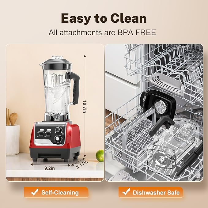Blenders for Kitchen Powerful 1800 Watt Motor Smoothie Blender 70 Oz Large Capacity and BPA-Free Containers with To Go Cup, Countertop Blender for Smoothies, Ice Crushing & Frozen Drinks