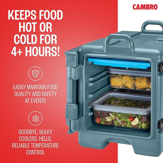 Cambro Insulated Food Pan Carrier - Hotbox for Catering & Transport - UPC300 Series (Slate Blue)