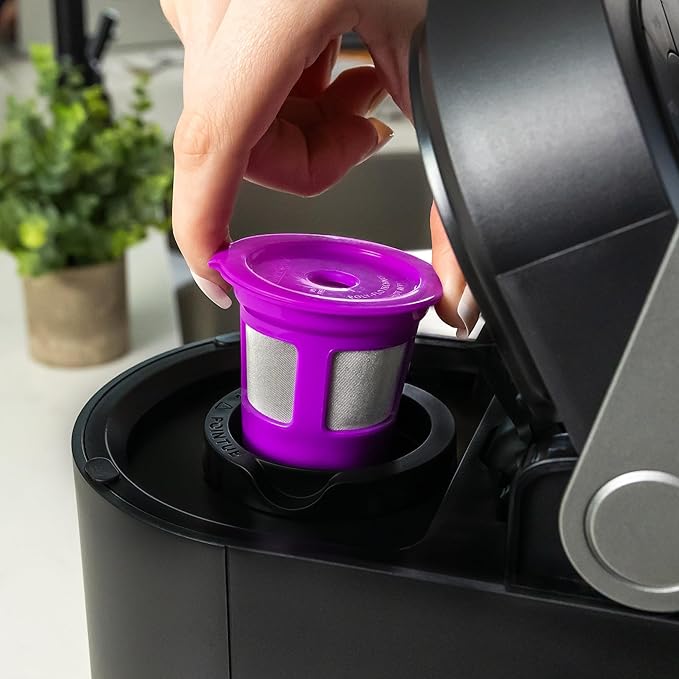 Perfect Pod Cafe Save 1-Stream Reusable K Cup Pod Coffee Filters - Refillable Coffee Pod Capsules with Built-In, Integrated Mesh Strainer for use with Keurig & Select Single Cup Coffee Makers, 6-Pack