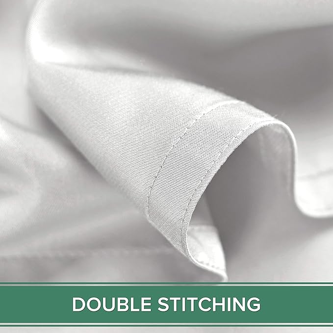 King Sheets by Pure Bamboo, Genuine 100% Organic Viscose Derived from Bamboo Bed Sheet Set, Soft & Cooling, Double Stitching, 2 Year Quality Promise (King, White)