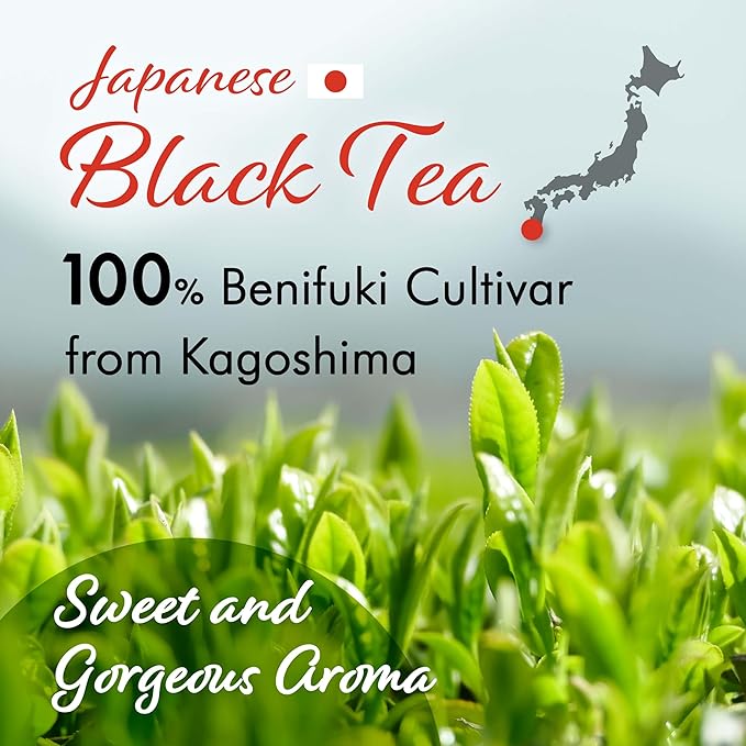 YAMASAN KYOTO UJI Sakura Black Tea Loose Leaf (80g) - Blending Benifuki and Japanese Sakura Cherry Blossom Leaves, Floral and Refreshing Wakocha (Pack of 2)