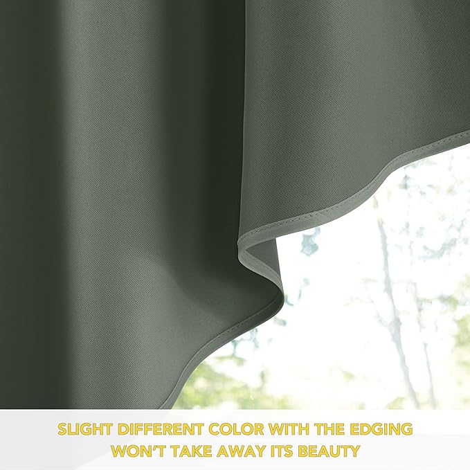 NICETOWN Short Curtains for Small Windows, Thermal Insutaled Room Darkening Farmhouse Curtain Shade for Kitchen Rod Pocket Swag Curtain for Living Room, 2 PCs, 36" x 36" x 18" per Panel, Dark Mallard