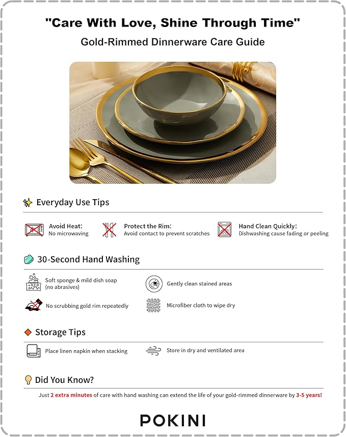 Porcelain Luxury Dinnerware Sets, Modern Plates and Bowls Sets for 4, Highly Chip and Crack Resistant, Grey and Gold Rim China Dishes Set for Wedding Anniversary