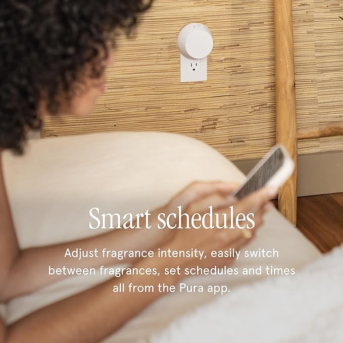 Pura & K. Hall Designs Home Scent Refill - Smart Home Air Diffuser - Up to 120-Hours of Premium Fragrance per Refill - Household Essential - Clean Diffuser Fragrance - 2 Pack, Cocoa Almond