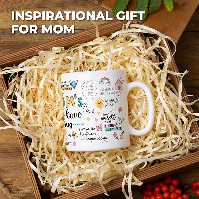 Mothers Day Gifts for Mom Mugs, Mama Coffee Mug with Inspirational Quote, Cute Mama Mugs for Daily Tea and Coffee, Coffee Mug for Mom Affirmations, Best Moms Cup Gift from Daughter, Son
