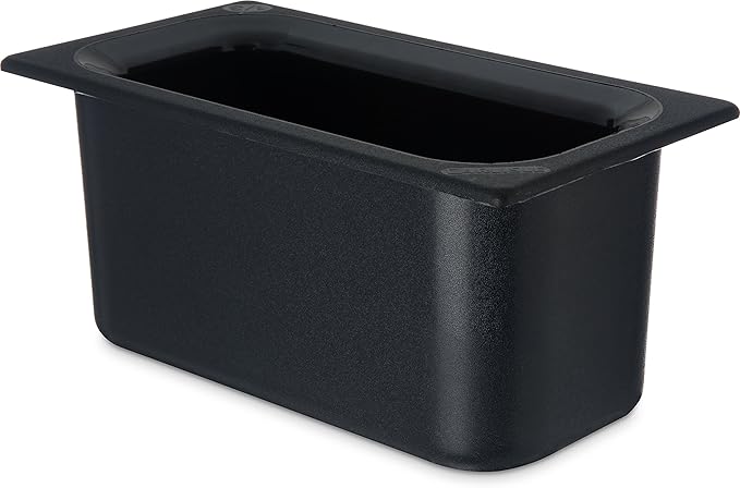 Carlisle FoodService Products CM110203 Coldmaster ABS Third-Size Food Pan, 4 qt. Capacity, 12.68" x 6.89" x 6.01", Black