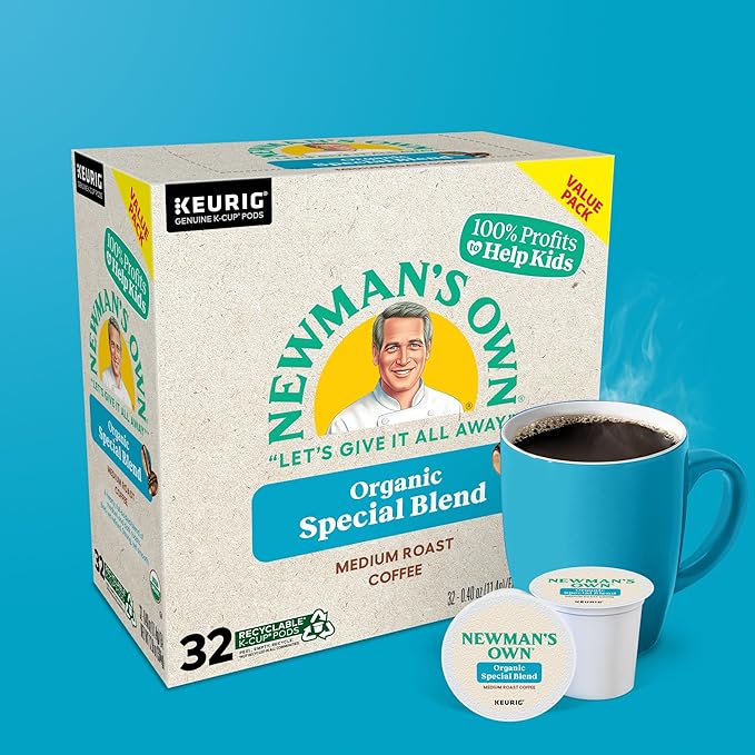 Newman's Own Organics Newman's Special Blend, Keurig Single-Serve K-Cup Pods, Medium Roast Coffee, 32 Count