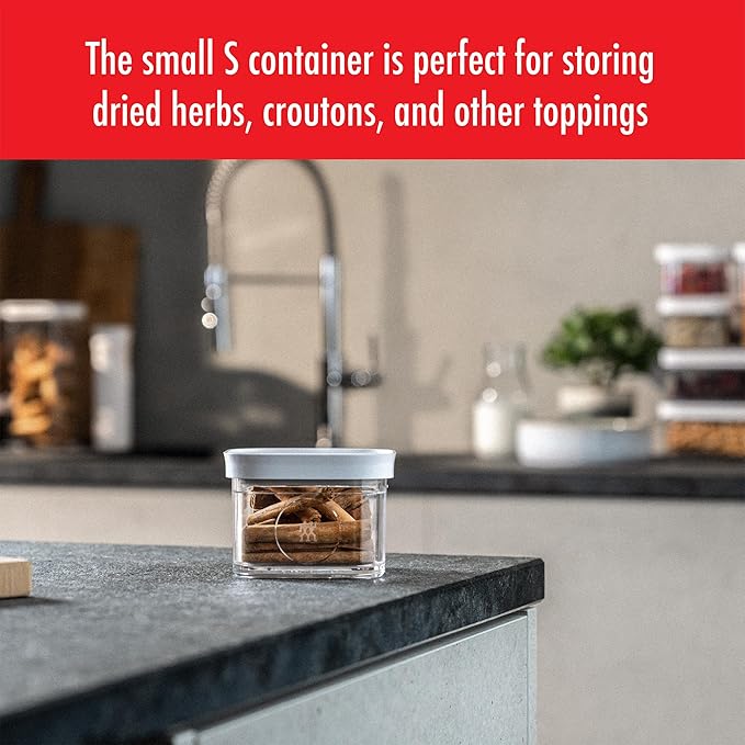 ZWILLING Fresh & Save Cube Box, Plastic, Airtight Dry Food Storage Container, Small Cube, S Container, .34-qt